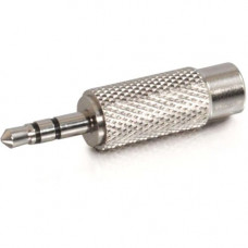 C2g 3.5mm Stereo Male to RCA Mono Female Audio Adapter - 1 x - Metallic Silver - TAA Compliance 40637