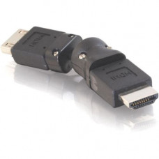 C2g 360&deg; Rotating HDMI Male to HDMI Female Adapter - 1 x HDMI Male Digital Audio/Video - 1 x HDMI Female Digital Audio/Video - Black 40928