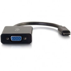 C2g Mini HDMI to VGA Adapter - Mini HDMI to VGA Converter - Male to Female - HDMI/VGA for Video Device, Notebook, Monitor - 8" - 1 x HDMI (Mini Type C) Male Digital Audio/Video - 1 x HD-15 Female VGA - Shielding - Black""" 41353