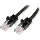 Startech.Com 15 ft Black Cat5e Snagless UTP Patch Cable - Category 5e - 15 ft - 1 x RJ-45 Male Network - 1 x RJ-45 Male Network - Black - RoHS Compliance 45PATCH15BK