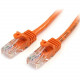 Startech.Com Snagless patch cable - RJ-45 (M) - RJ-45 (M) - 6 ft - UTP - ( CAT 5e ) - Orange - Category 5e - 6 ft - 1 x RJ-45 Male - 1 x RJ-45 Male - Orange - RoHS Compliance 45PATCH6OR