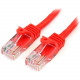 Startech.Com 6 ft Red Cat5e Snagless UTP Patch Cable - Category 5e - 6 ft - 1 x RJ-45 Male - 1 x RJ-45 Male - Red - RoHS Compliance 45PATCH6RD