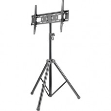 Manhattan Universal Portable TV Mount Tripod - Up to 70" Screen Support - 77 lb Load Capacity - 74" Height x 24.4" Width - Floor - Steel, Plastic - Black 461412