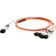 Axiom Fiber Optic Network Cable - 32.81 ft Fiber Optic Network Cable for Network Device, Switch, Server - First End: 1 x QSFP+ Network - Second End: 4 x SFP+ Network - 40 Gbit/s - Orange - 1 Pack 470-ABMP-AX