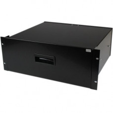 Startech.Com 4U Black Steel Storage Drawer for 19in Racks and Cabinets - 4U Black Sliding Rack Storage Drawer - 4U Rack Height x 15.80" Rack Width x 13.90" Rack Depth - Rack-mountable - Black - Steel - 55.12 lb Maximum Weight Capacity - TAA Comp