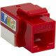 4XEM 10 pack Cat5e RJ45 Keystone Jack UTP 110-Type (Red) - 10 Pack - 1 x RJ-45 Female - Red 4XKJC5ERD10PK