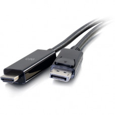 C2g 6ft 4K DisplayPort to HDMI Adapter Cable - 6 ft DisplayPort/HDMI A/V Cable for Audio/Video Device - First End: 1 x HDMI Male Digital Audio/Video - Second End: 1 x DisplayPort Male Digital Audio/Video - Supports up to 4096 x 2160 - Black 50194