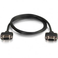 C2g 3ft Serial RS232 DB9 Null Modem Cable with Low Profile Connectors F/F - In-Wall CMG-Rated - 3 ft Serial Data Transfer Cable - First End: 1 x DB-9 Female Serial - Second End: 1 x DB-9 Female Serial - Black - RoHS Compliance 52174