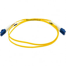 Monoprice Fiber Optic Cable, LC/LC, Single Mode, Duplex - 1 meter (9/125 Type) - Yellow - 3.28 ft Fiber Optic Network Cable for Network Device - First End: 2 x LC Male Network - Second End: 2 x LC Male Network - Yellow 5217