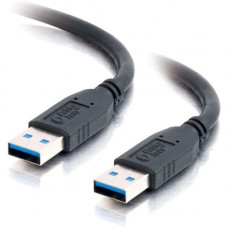 C2g 1m USB 3.0 Cable - M/M - 3.20 ft USB Data Transfer Cable for Hard Disk Drive Enclosure, Printer, Modem, Camera - First End: 1 x Type A Male USB - Second End: 1 x Type A Male USB - 4.8 Gbit/s - Shielding - Black - RoHS Compliance 54170