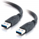 C2g 3m USB 3.0 Cable - USB A to USB A - M/M - 9.84 ft USB Data Transfer Cable - First End: 1 x Type A Male USB - Second End: 1 x Type A Male USB - Shielding - Black - RoHS Compliance 54172