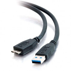 C2g 1m USB Cable - USB 3.0 A to Micro USB B Cable (3ft) - USB Phone Cable - USB - 3.20 ft - 1 x Type A Male USB - 1 x Micro Type B Male USB - Shielding - Black - RoHS Compliance 54176