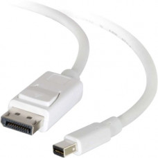 C2g 6ft Mini DisplayPort to DisplayPort Adapter Cable M/M - White - DisplayPort/Mini DisplayPort for Notebook, Tablet, Monitor, Audio/Video Device - 6 ft - 1 x Mini DisplayPort Male Thunderbolt - 1 x DisplayPort Male Digital Audio/Video - White""
