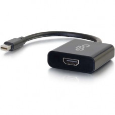 C2g 4K Mini DisplayPor to HDMI Adapter - Active Converter - 8" HDMI/Mini DisplayPort A/V Cable for Audio/Video Device, Projector, Monitor, Graphics Card, Notebook, HDTV - Mini DisplayPort Male Digital Audio/Video - HDMI Female Digital Audio/Video - B