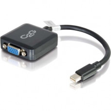 C2g Mini DisplayPort to VGA Adapter - 8in - Active - M/F - Mini DisplayPort/VGA for Notebook, Tablet, Monitor, Video Device - 8" - 1 x Mini DisplayPort Male Thunderbolt - 1 x HD-15 Female VGA - Black - TAA Compliance 54315