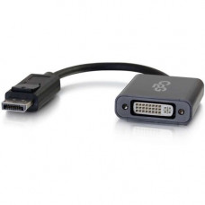 C2g DisplayPort to DVI-D Adapter - Active Adapter Converter - 8" DisplayPort/DVI Video Cable for Video Device, Projector, Monitor, Graphics Card, Notebook, HDTV - DisplayPort Male Digital Video - DVI Female Digital Video - Black 54317