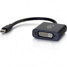 C2g Mini DisplayPort to DVI Adapter - Mini DP to DVI-D Active Converter - Black - 8" DVI/Mini DisplayPort Video Cable for Video Device, Projector, Monitor, Graphics Card, Notebook, HDTV - DVI Male Digital Video - Mini DisplayPort Female Digital Video