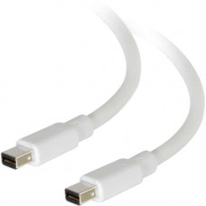 C2g 3ft Mini DisplayPort Cable 4K 30Hz - White - 3 ft Mini DisplayPort A/V Cable for Notebook, Audio/Video Device, Notebook, Tablet - First End: 1 x Mini DisplayPort Male Thunderbolt - Second End: 1 x Mini DisplayPort Male Thunderbolt - Supports up to 409