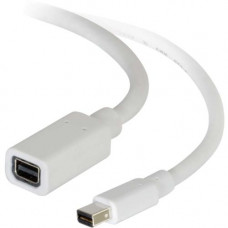 C2g 6ft Mini DisplayPort Extension Cable M/F - White - 6 ft Mini DisplayPort A/V Cable for Audio/Video Device, Computer, Monitor - First End: 1 x Mini DisplayPort Male Thunderbolt - Second End: 1 x Mini DisplayPort Female Thunderbolt - Extension Cable - W