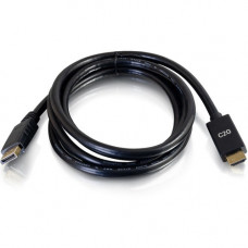 C2g DisplayPort/HDMI Audio/Video Cable - 10 ft DisplayPort/HDMI A/V Cable for Notebook, HDTV, Projector, Audio/Video Device - DisplayPort Digital Audio/Video - HDMI Digital Audio/Video - Supports up to 3840 x 2160 - Black 54434