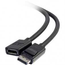 C2g 6ft DisplayPort Extension Cable - M/F - 6 ft DisplayPort A/V Cable for Audio/Video Device, Notebook - First End: 1 x DisplayPort Male Digital Audio/Video - Second End: 1 x DisplayPort Female Digital Audio/Video - Extension Cable - Supports up to 7680 