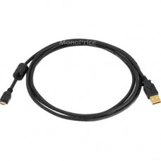 Monoprice Premium USB Data Transfer Cable - 6 ft USB Data Transfer Cable for Cellular Phone - First End: 1 x Type A Male USB - Second End: 1 x Type B Male Micro USB - Shielding - Gold Plated Connector 5458