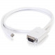 C2g 10ft Mini DisplayPort to VGA Adapter Cable White - 10 ft Mini DisplayPort/VGA Video Cable for Video Device, PC, MAC, Projector - First End: 1 x Mini DisplayPort Male Digital Video - Second End: 1 x 15-pin HD-15 Male VGA - Supports up to 1920 x 1200 - 