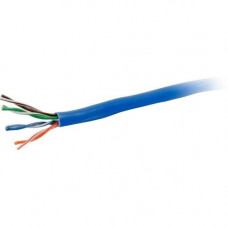 C2g 500ft Cat5e Bulk Unshielded (UTP) Network Cable with Solid Conductors - 500 ft Category 5e Network Cable for Network Device - Bare Wire - Bare Wire - Blue - REACH, RoHS, TAA Compliance 56006