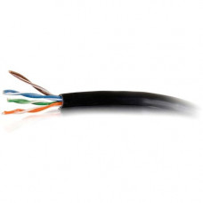 C2g Cat.5e UTP Network Cable With Ethernet - Category 5e Network Cable - Bare Wire - Bare Wire - 24 AWG - Black - TAA Compliance 56025