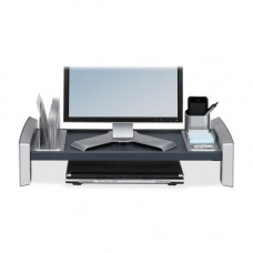 Fellowes Professional Series Flat Panel Workstation - Up to 21" Screen Support - 40 lb Load Capacity - Flat Panel Display Type Supported - 9.3" Height x 25.9" Width x 11.5" Depth - Silver, Black 8037401