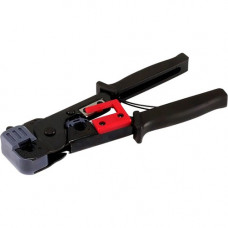 Monoprice RJ-45/RJ-11 Modular Crimping Tool - 8" Length - Carbon Steel, Plastic - Locking 8139