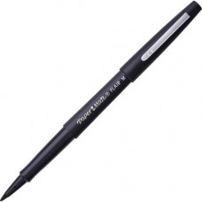 Newell Rubbermaid Paper Mate Flair Point Guard Felt Tip Marker Pens - Medium Pen Point - Black Water Based Ink - Black Barrel - 12 / Dozen - TAA Compliance 8430152