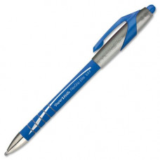 Newell Rubbermaid Paper Mate FlexGrip Elite Retractable Ballpoint Pens - Fine Pen Point - 0.8 mm Pen Point Size - Refillable - Retractable - Blue - Blue Rubber Barrel - Metal Tip - 1 Each - TAA Compliance 85583