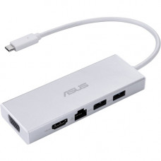 Asus OS200 Docking Station - for Notebook/Desktop PC - USB Type C - 3 x USB Ports - 2 x USB 3.0 - Network (RJ-45) - HDMI - VGA - Wired 90XB067N-BDS000