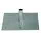 Da-Lite Flat Steel Base with Mounting Stud - Steel - Silver 93943