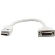 Kramer DisplayPort (M) to DVI-I (F) Adapter Cable - 1 ft DisplayPort/DVI-I Video Cable for Video Device - First End: 1 x DisplayPort Male Video - Second End: 1 x DVI-I Female Video - Supports up to 1920 x 1200 99-9695030