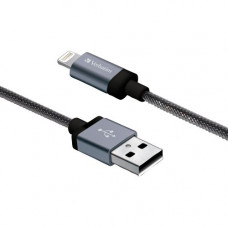 Verbatim Sync & Charge Lightning Cable - 11 in. Braided Black - 11 in. Braided Black 99215