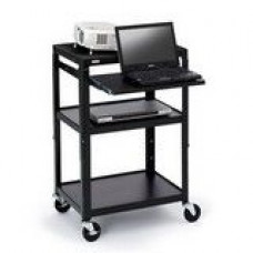 Bretford A2642-E5 Adjustable Multipurpose Cart - Steel - Black - TAA Compliance A2642-E5