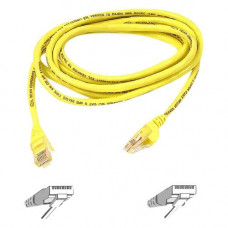 Belkin Cat5e Cable - RJ-45 Male - RJ-45 Male - 15ft - Yellow - TAA Compliance A3L791-15-YLW