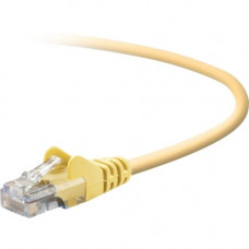 Belkin Cat. 5E Patch Cable - RJ-45 Male - RJ-45 Male - 25ft - Yellow - TAA Compliance A3L791B25-YLW-S