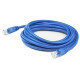AddOn 1ft RJ-45 (Male) to RJ-45 (Male) Blue Cat6A UTP PVC Copper Patch Cable - 1 ft Category 6a Network Cable for Patch Panel, Hub, Switch, Media Converter, Router, Network Device - First End: 1 x RJ-45 Male Network - Second End: 1 x RJ-45 Male Network - 