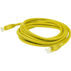 AddOn 82ft RJ-45 (Male) to RJ-45 (Male) Yellow Cat5e UTP PVC Copper Patch Cable - 82 ft Category 5e Network Cable for Network Device, Patch Panel, Hub, Switch, Media Converter, Router, Computer - First End: 1 x RJ-45 Male Network - Second End: 1 x RJ-45 M