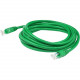 AddOn 24ft RJ-45 (Male) to RJ-45 (Male) Green Cat6A UTP PVC Copper Patch Cable - 24 ft Category 6a Network Cable for Network Device, Patch Panel, Hub, Switch, Media Converter, Router - First End: 1 x RJ-45 Male Network - Second End: 1 x RJ-45 Male Network