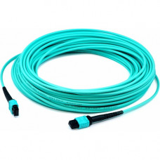 AddOn Fiber Optic Patch Network Cable - 49.21 ft Fiber Optic Network Cable for Network Device - MPO Female Network - MPO Female Network - 1.25 GB/s - Patch Cable - Aqua ADD-24FMPOMPO15M5OM3