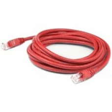 AddOn 25ft RJ-45 (Male) to RJ-45 (Male) Straight Red Cat5e UTP PVC Copper Patch Cable - 25 ft Category 5e Network Cable for Network Device - First End: 1 x RJ-45 Male Network - Second End: 1 x RJ-45 Male Network - Patch Cable - 24 AWG - Red - 1 Pack ADD-2