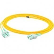 AddOn 2m ASC (Male) to ASC (Male) Yellow OS1 Duplex Fiber OFNR (Riser-Rated) Patch Cable - 100% compatible and guaranteed to work - TAA Compliance ADD-ASC-ASC-2M9SMF