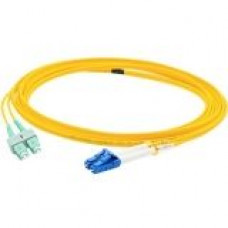 AddOn 2m LC (Male) to ASC (Male) Yellow OS1 Duplex Fiber OFNR (Riser-Rated) Patch Cable - 100% compatible and guaranteed to work - TAA Compliance ADD-ASC-LC-2M9SMF