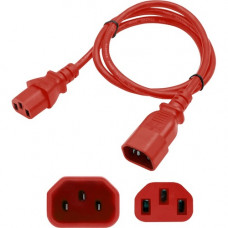 AddOn Power Extension Cord - 250 V - Red - 7 ft Cord Length - TAA Compliant ADD-C132C1414AWG7FTR