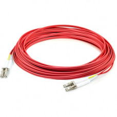 AddOn Fiber Optic Duplex Patch Network Cable - 32.81 ft Fiber Optic Network Cable for Transceiver, Network Device - First End: 2 x LC Male Network - Second End: 2 x LC Male Network - 10 Gbit/s - Patch Cable - OFNR - 50/125 &micro;m - Red - 1 - TAA Com