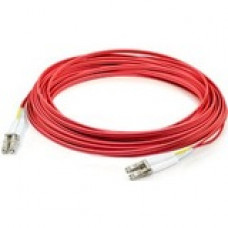 AddOn 5m LC (Male) to LC (Male) Red OM4 Duplex Plenum-Rated Fiber Patch Cable - 16.40 ft Fiber Optic Network Cable for Transceiver, Network Device - First End: 2 x LC Male Network - Second End: 2 x LC Male Network - Patch Cable - 50/125 &micro;m - Red